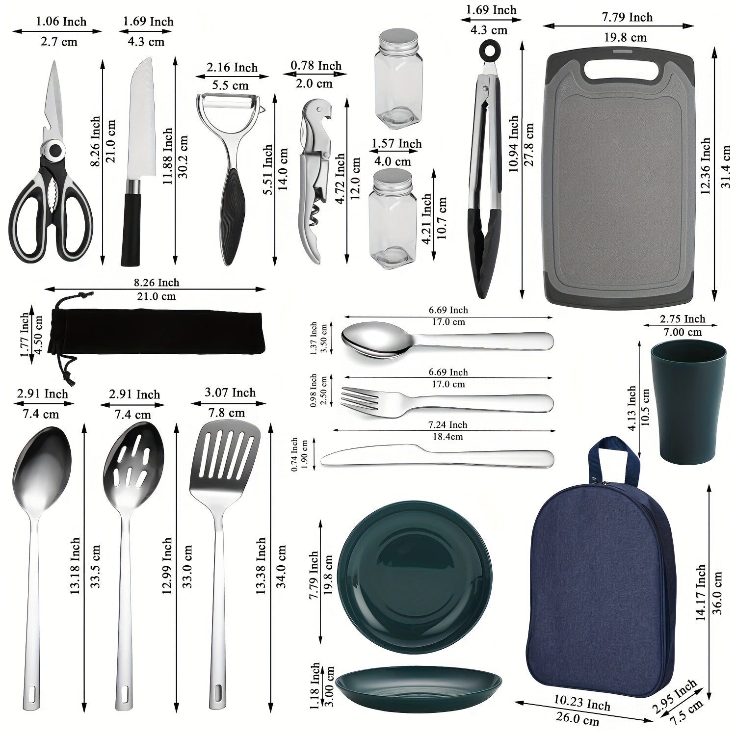 31pcs Camping Cooking Set by Snagg A BBQ Tool Set