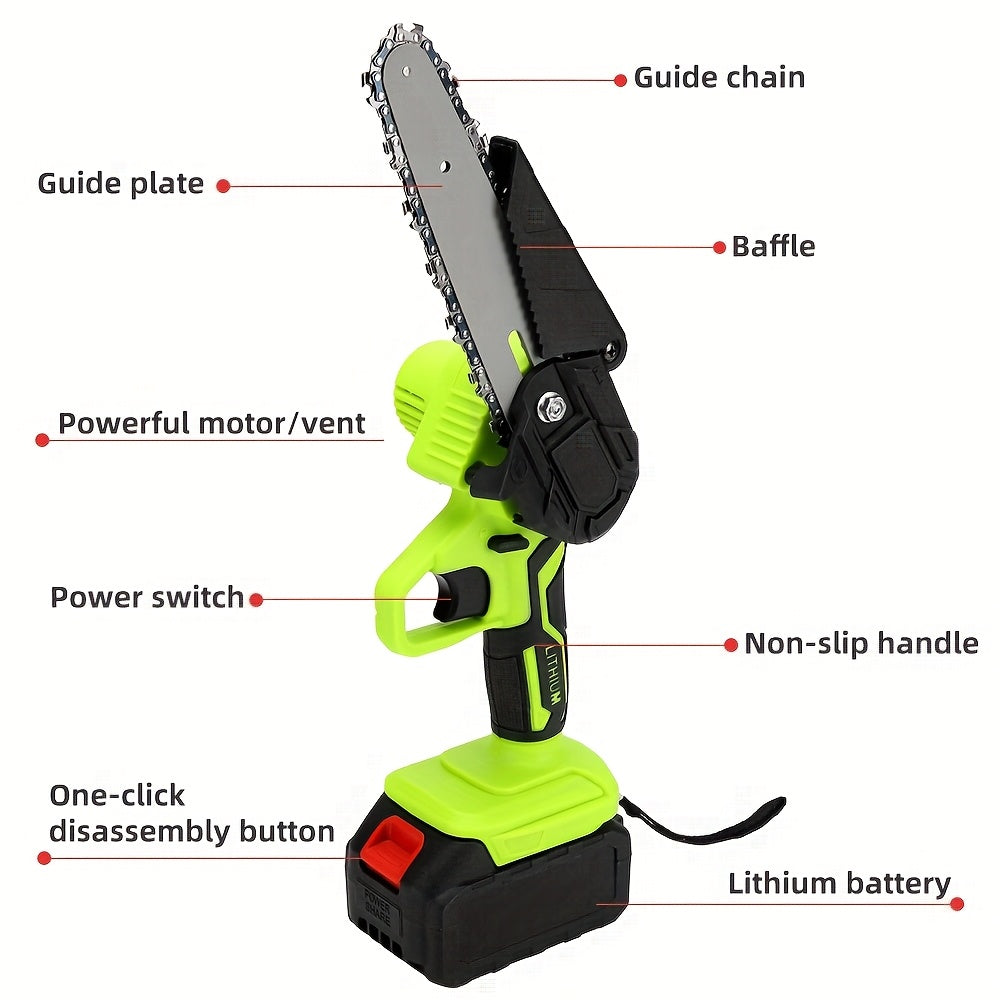 Mini Cordless Electric Chainsaw – 6-Inch