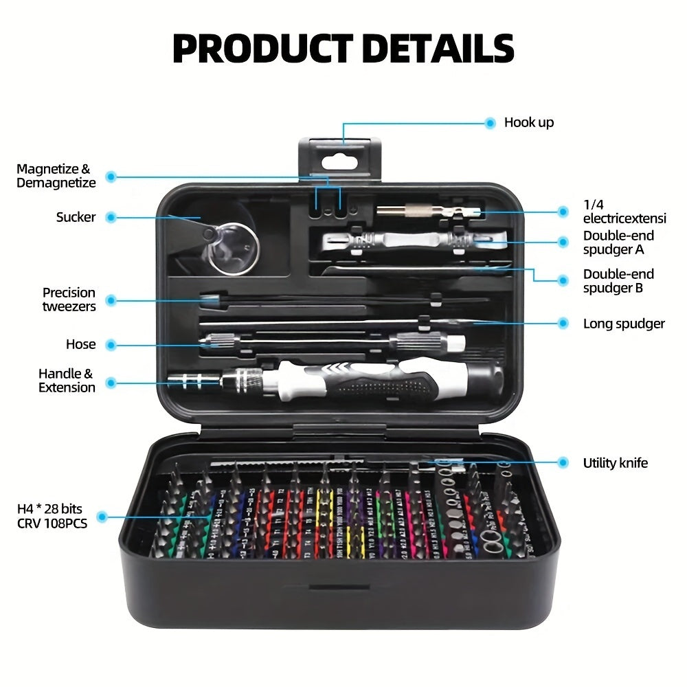 132-in-1 Precision Magnetic Screwdriver Set
