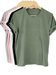 5-Pack Women’s Solid T-Shirts - SnaggIt