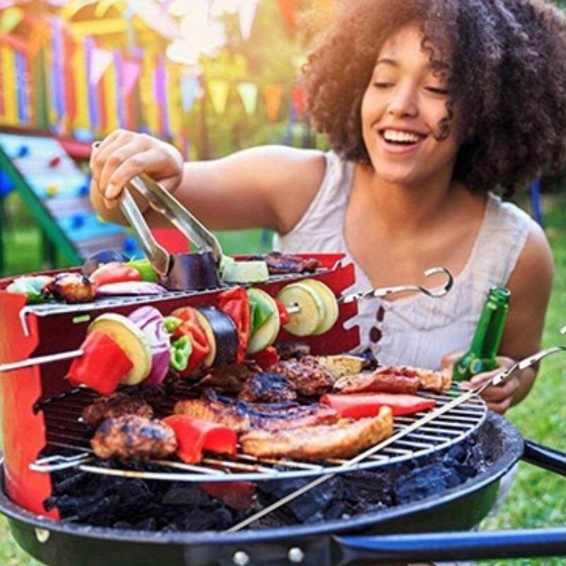 10pcs Stainless Steel BBQ Skewers by Snagg A Skewer