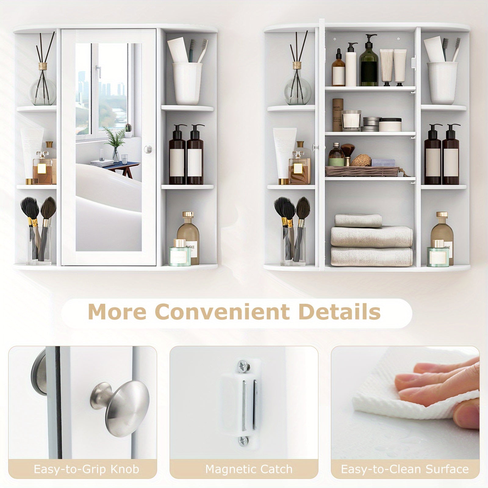 Wall Mounted Bathroom Mirror Cabinet by Snagg A Cabinet