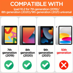 Heavy Duty Shockproof Waterproof Case For iPad 9th 8th 7th Generation 10.2" by Snagg An iPad Case