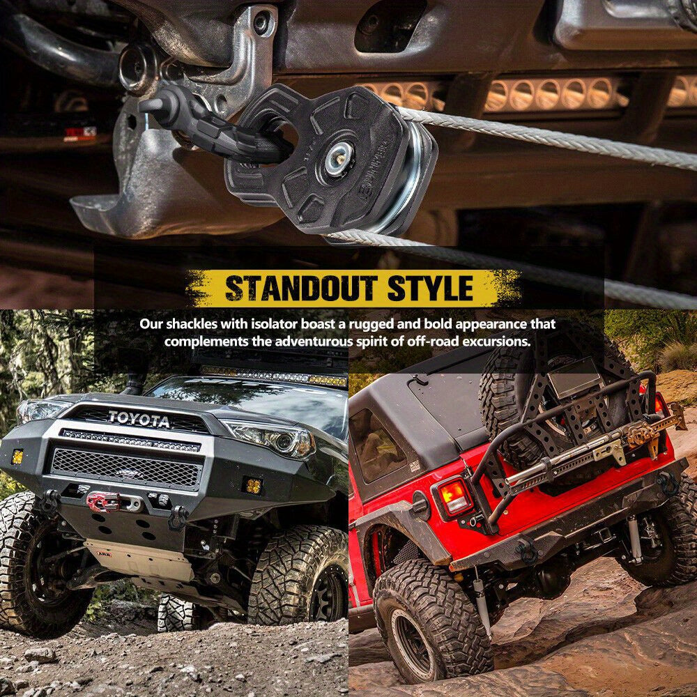 Pair of 4.75 Ton Bow Shackles – 3/4-Inch D-Ring by Snagg A Bow Shackle