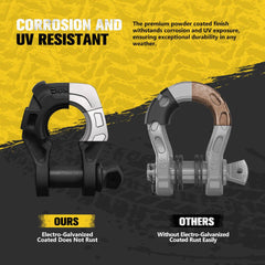 Pair of 4.75 Ton Bow Shackles – 3/4-Inch D-Ring by Snagg A Bow Shackle