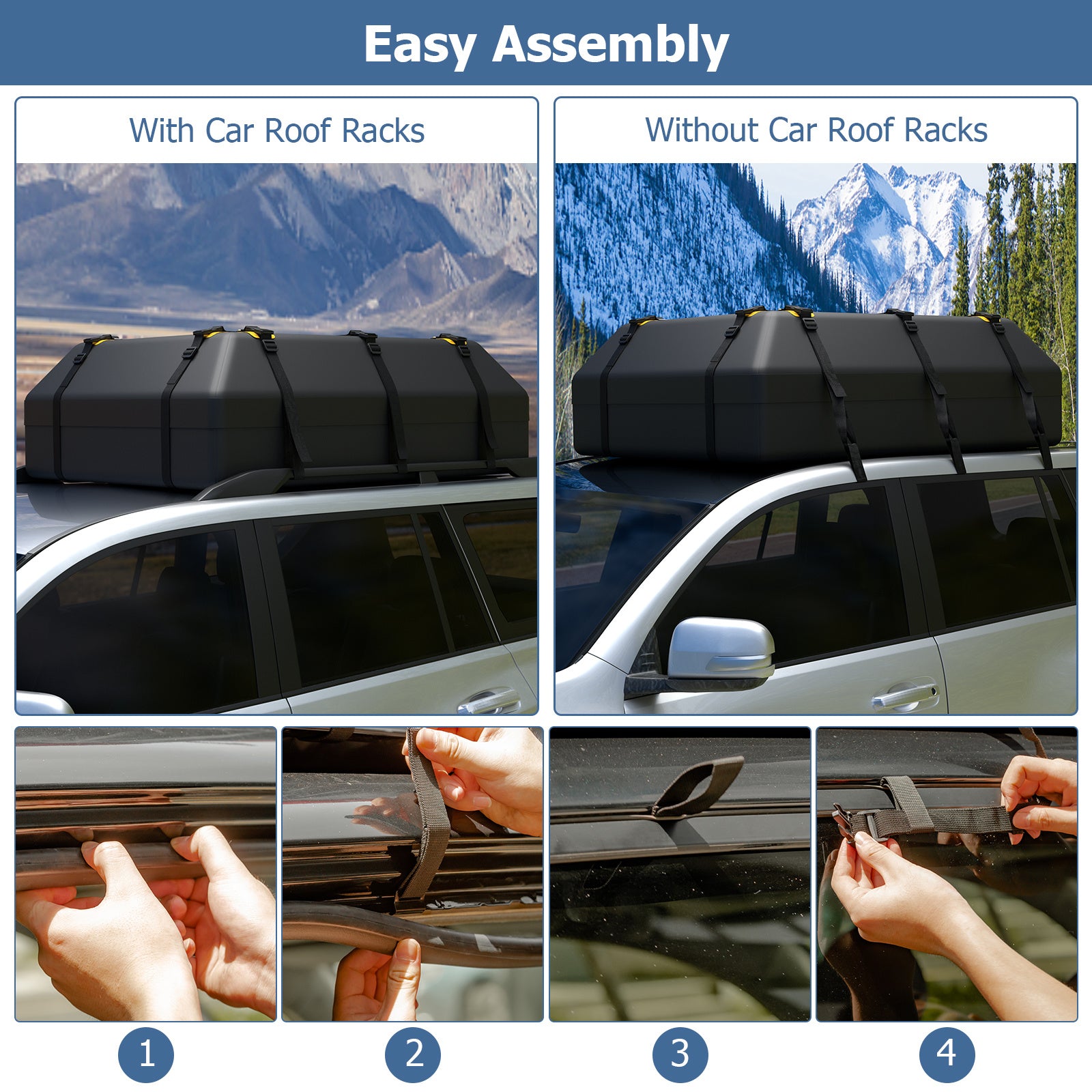 595L Car Roof Bag Cargo Carrier by Snagg A Roof Cargo