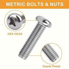 1059 Pcs Nuts & Bolts Assortment - M3/M4/M5/M6 Machine Screws Washers with Mixed Heads - 1set - Power Tools Gadget