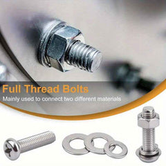 1059 Pcs Nuts & Bolts Assortment - M3/M4/M5/M6 Machine Screws Washers with Mixed Heads - 1set - Power Tools Gadget