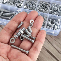 1059 Pcs Nuts & Bolts Assortment - M3/M4/M5/M6 Machine Screws Washers with Mixed Heads - 1set - Power Tools Gadget