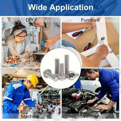 1059 Pcs Nuts & Bolts Assortment - M3/M4/M5/M6 Machine Screws Washers with Mixed Heads - 1set - Power Tools Gadget