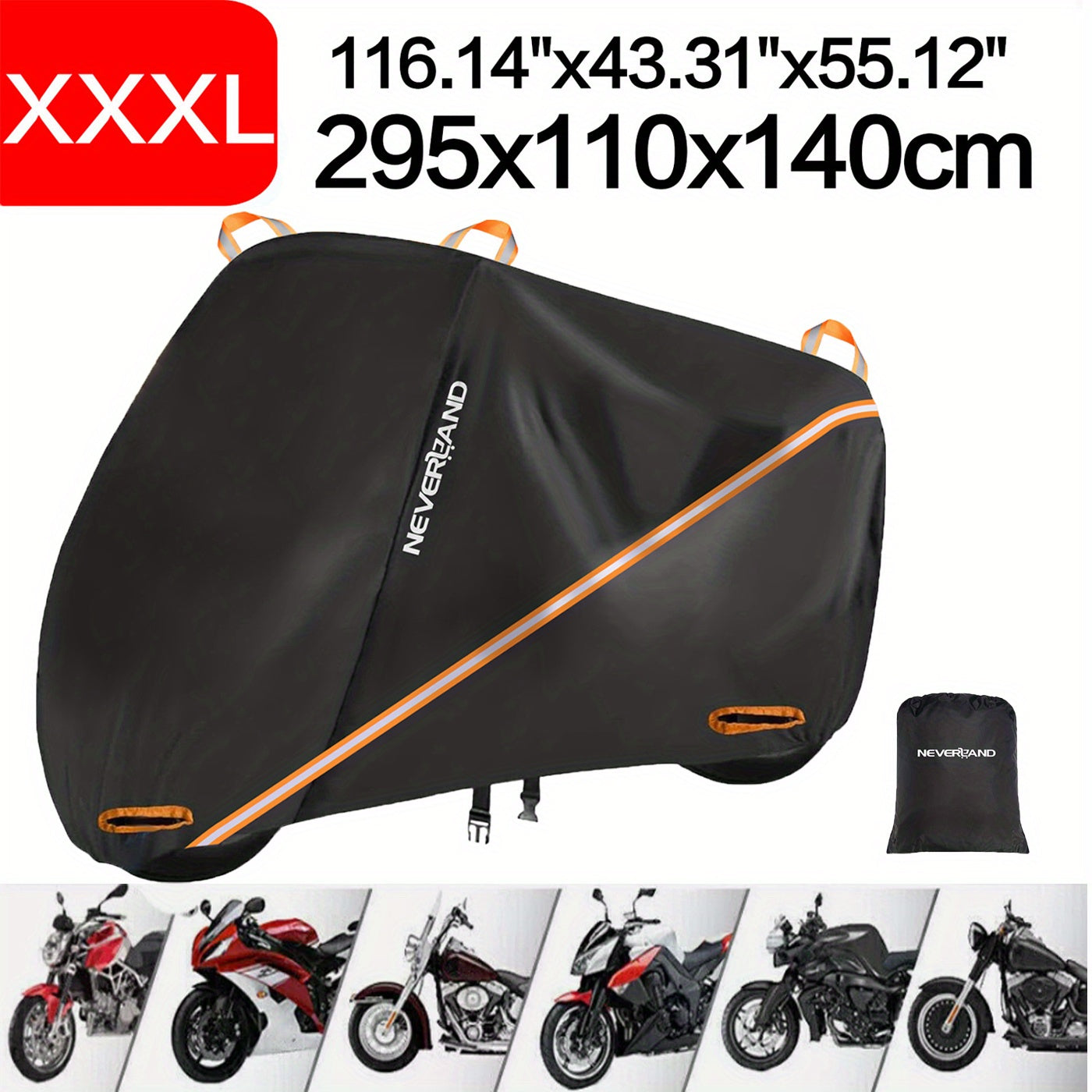 XXXL Heavy Duty Motorcycle Cover by Snagg A Motorcycle Cover