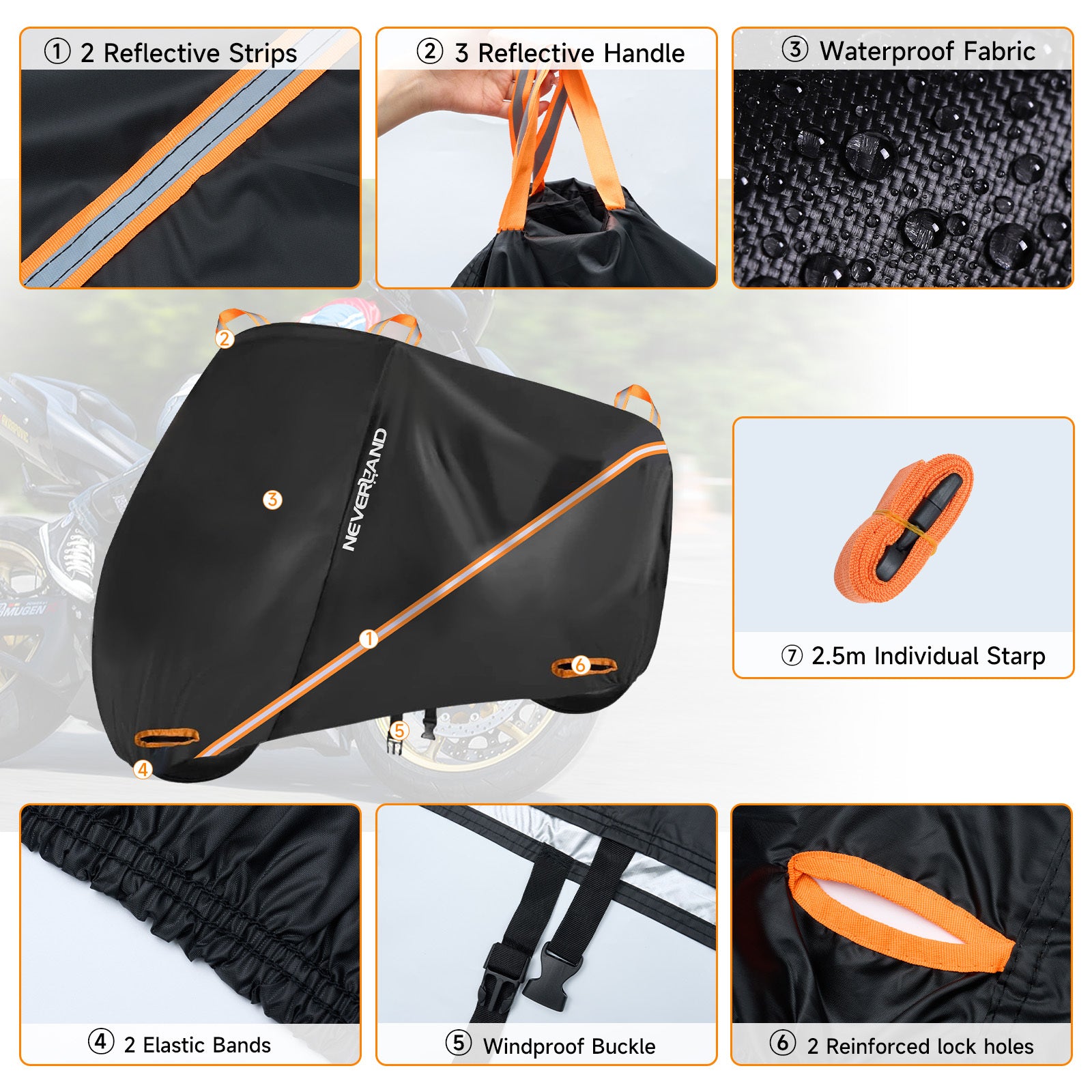 XXXL Heavy Duty Motorcycle Cover by Snagg A Motorcycle Cover