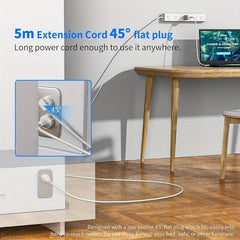 6-Outlet Powerboard with Surge Protection | 5m Extension Cord (2400W) by Snagg An Extension Cable
