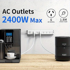 6-Outlet Powerboard with Surge Protection | 5m Extension Cord (2400W) by Snagg An Extension Cable