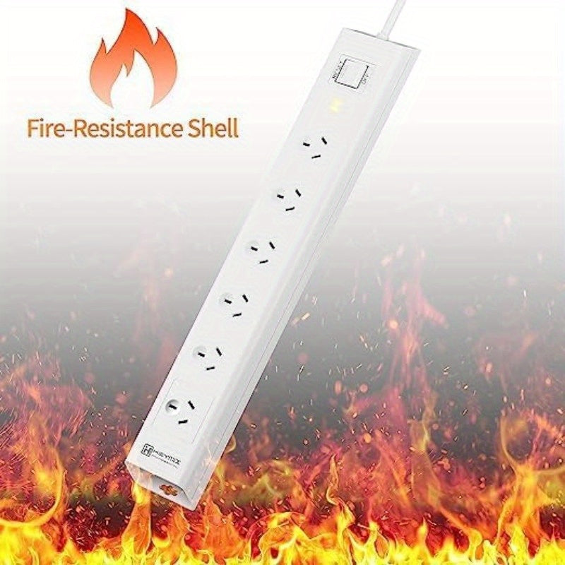 6-Outlet Powerboard with Surge Protection | 5m Extension Cord (2400W) by Snagg An Extension Cable