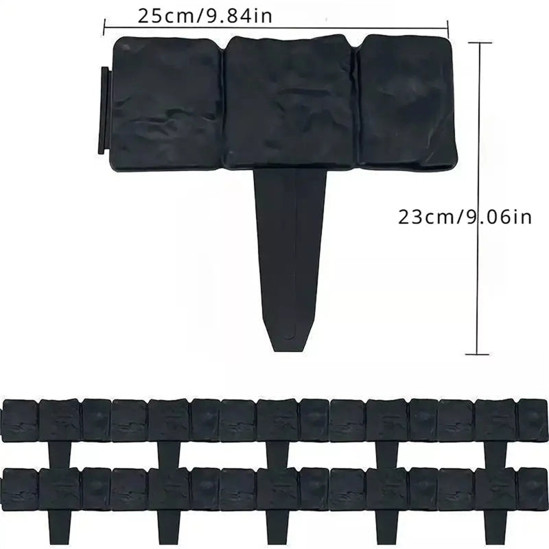 80pcs Plastic Garden Border Fence by Snagg A Border Fence