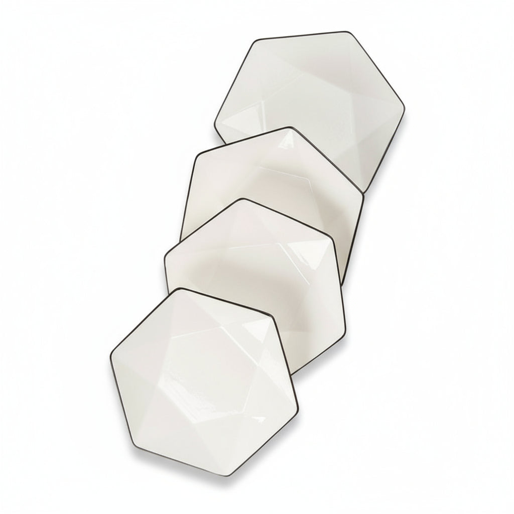 Elegance Ceramic Dinner Plates 8 Inch Brushed Metal Family by Snagg A Plate