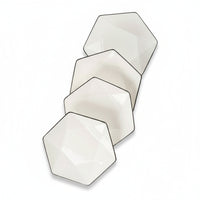 Elegance Ceramic Dinner Plates 8 Inch Brushed Metal Family by Snagg A Plate