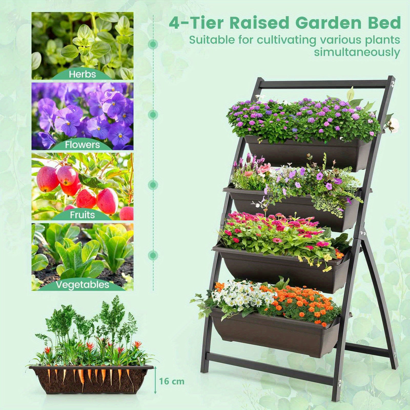 4 Tier Vertical Raised Garden Bed by Snagg A Rack