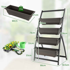 4 Tier Vertical Raised Garden Bed by Snagg A Rack