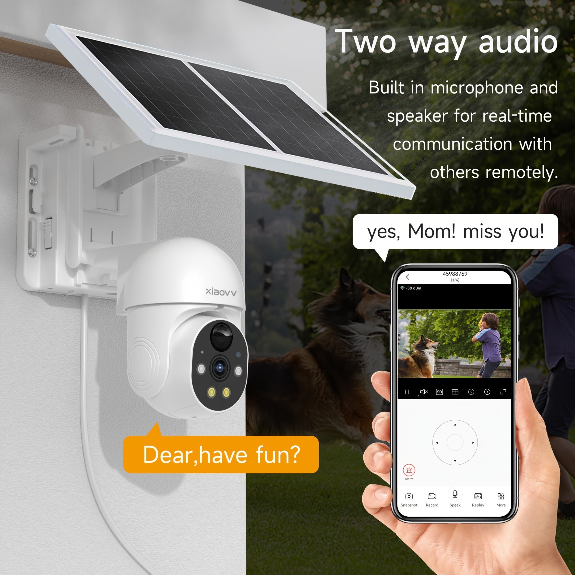 3 Pack 1080P Solar Powered Security Cameras by Snagg An Outdoor Camera