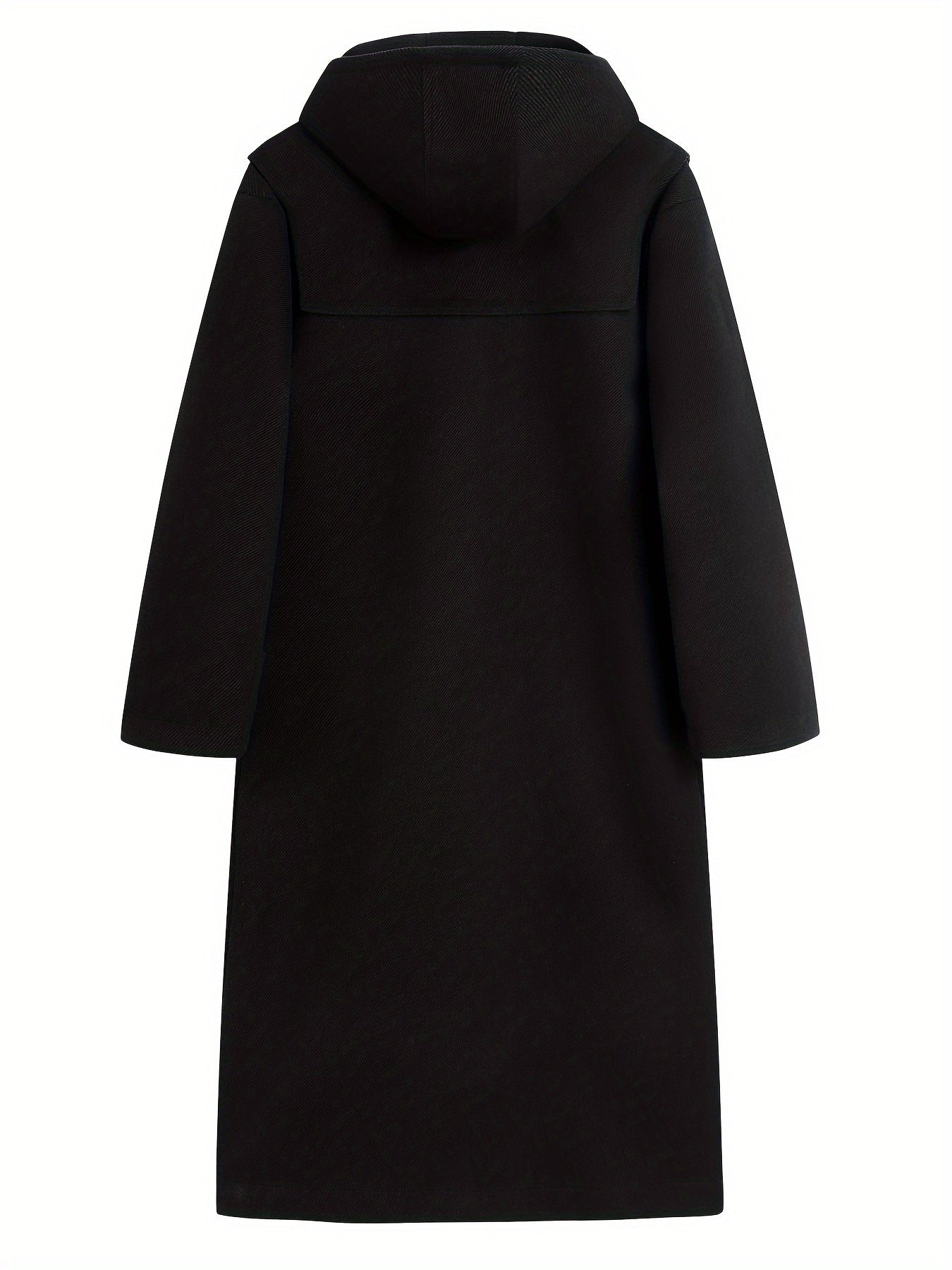 Men’s Casual Long-Length Tweed Coat with Hood & Horn Buttons by Snagg A Coat