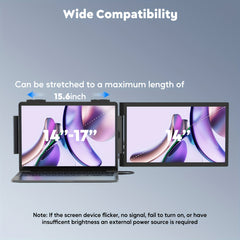 14" FHD 1080P Dual Laptop Screen Extender