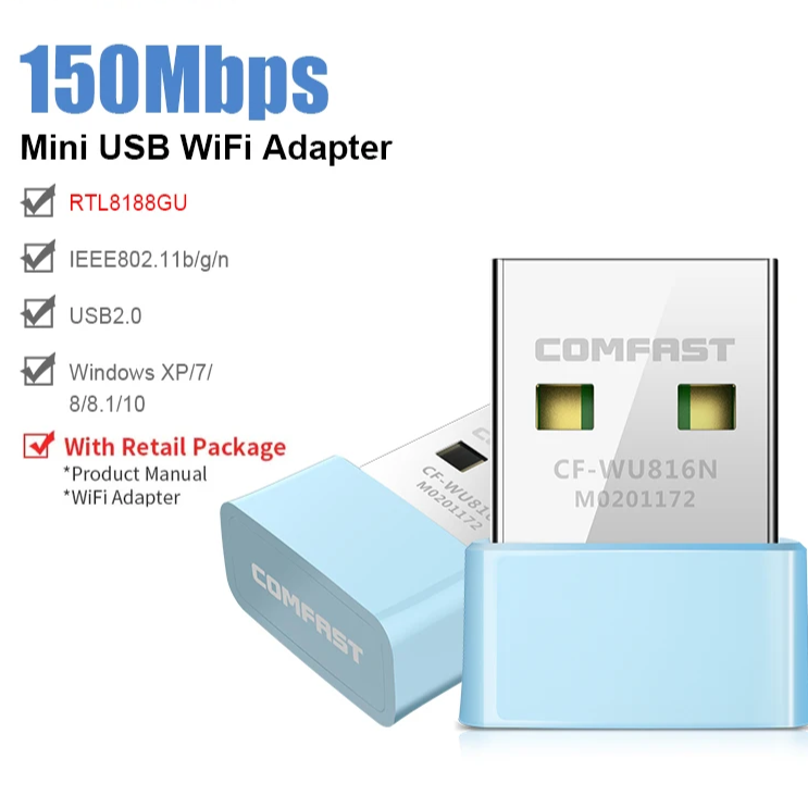 150Mbps USB WiFi Adapter – 2.4GHz Plug and Play Wireless Receiver by Snagg A USB WiFi Adapter