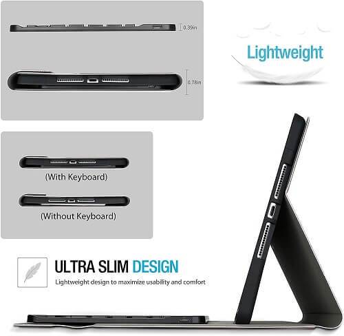 Protective Case for Apple iPad Pro 13 Inch 2024 (M4, 7th Gen),with Pen Holder Wireless Bluetooth Detachable Keyboard by Snagg A Wireless Keyboard