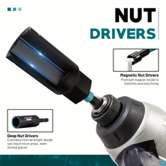 35pcs Magnetic & Deep Nut Driver Set
