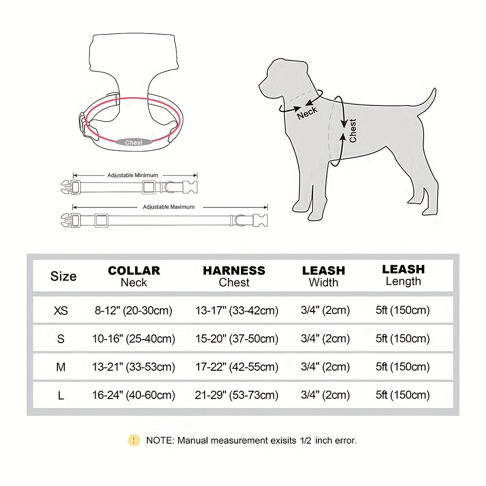 Pet Print Chest Harness 3-in-1 Set by Snagg A Harness