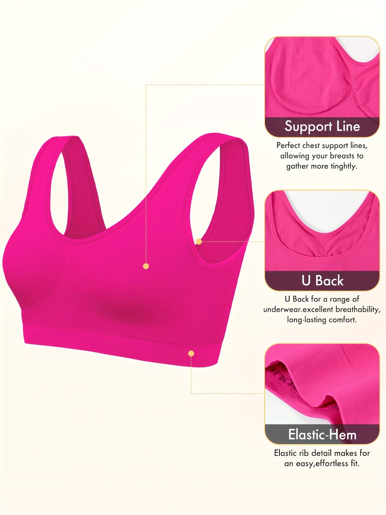Women’s 15-Piece Seamless Sports Bra Set by Snagg A Bra