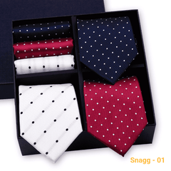 Formal Men’s Tie Collection — 3 Luxury Neckties & Handkerchiefs - GL-17 - Others In Fashion