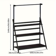 3 Tier Folding Wooden Plant Stand 144cm by Snagg A Rack