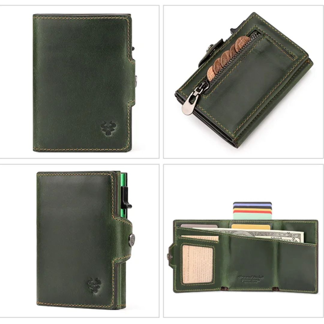 Leather Pop-Up Minimalist Card Holder by Snagg It Wallet