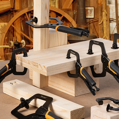 6 Inch Pocket Hole Jig Clamp – Heavy Duty Face Clamp with Swivel Pads