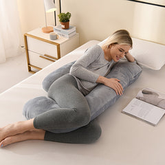 Crystal Velvet J-Shaped Pregnancy Pillow – Full Body Support by Snagg A Pillow