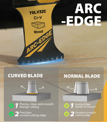 3/50PCS Arc Edge Oscillating Saw Blades – Japanese Tooth, Multi-Tool Blades for Wood & Plastic, Clean Precision Cuts