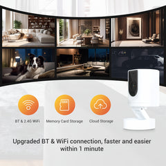 4 Pack 1080P Wireless Indoor Security Cameras by Snagg An Indoor Camera