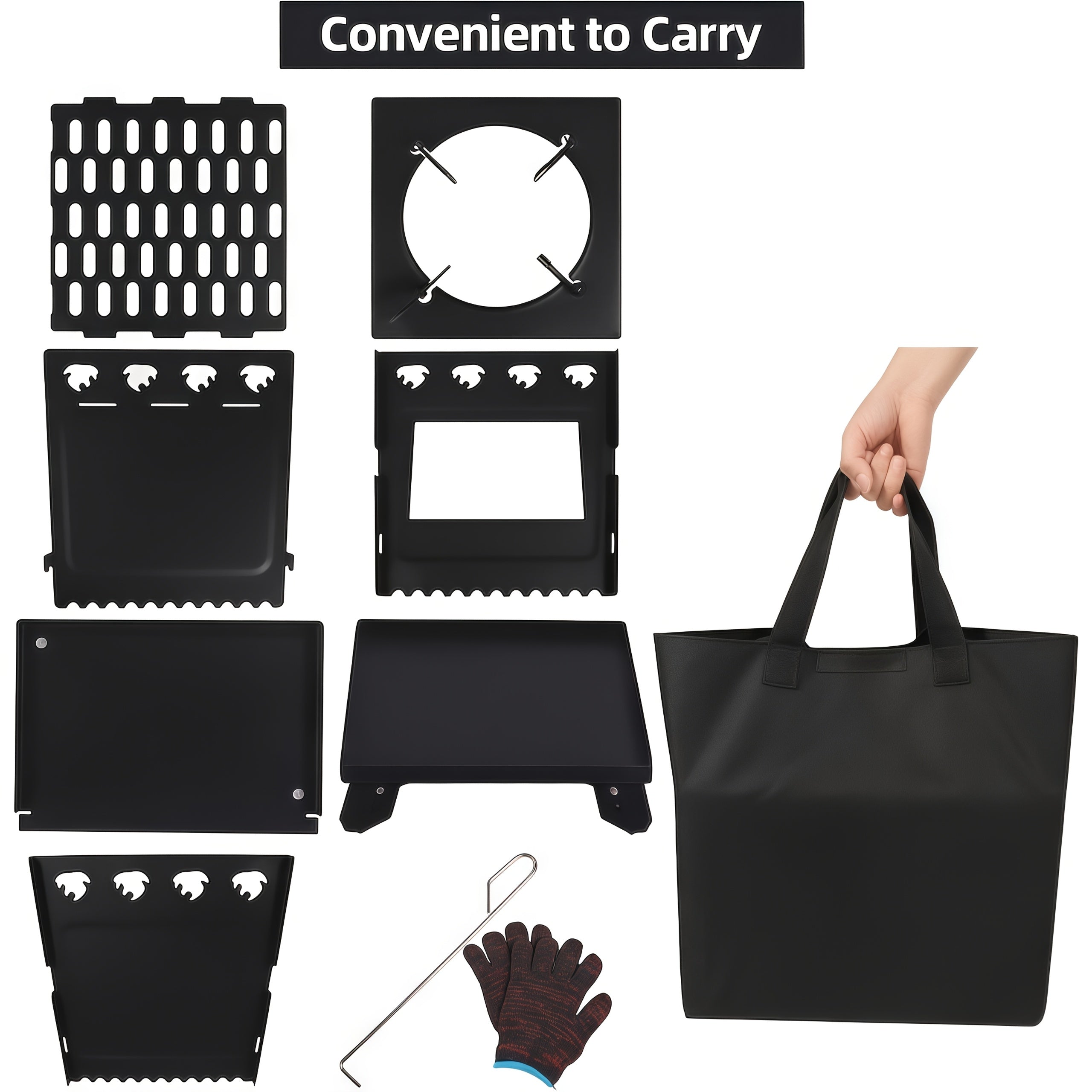 Outdoor Camping Folding Portable Firewood Stove by Snagg A Stove