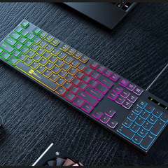 Wired RGB Gaming Keyboard – 104 Key USB Backlit Design with Ergonomic Layout for PC & Laptop by Snagg A Keyboard