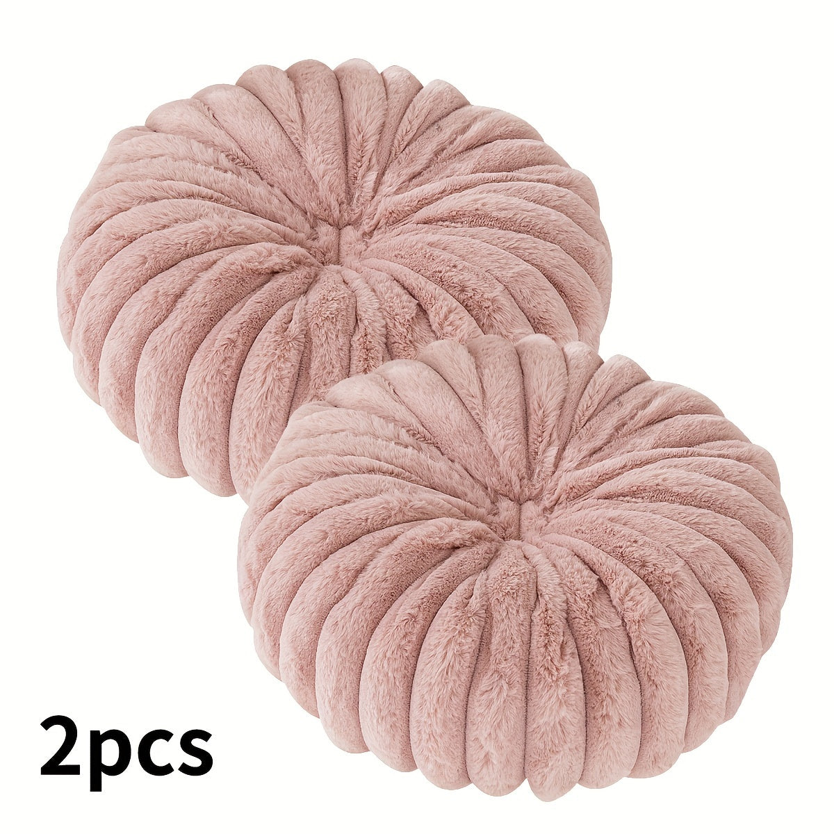 2pcs Plush & Cozy Round Throw Pillows by Snagg A Cushion