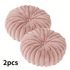 2pcs Plush & Cozy Round Throw Pillows by Snagg A Cushion