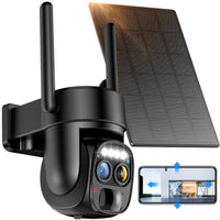 2K Solar Solar Powered WiFi Security Camera – 10X Zoom, 360° View by Snagg An Outdoor Camera