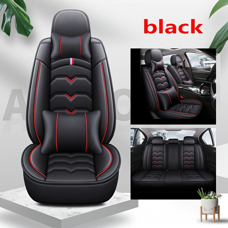 5 Seater PU Leather Car Seat Cover Set by Snagg A Seat Cover