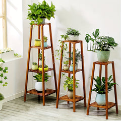 Vintage Tall Bamboo Plant Stand by Snagg A Rack