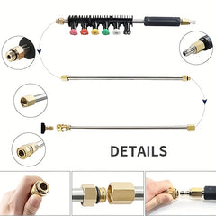 10 Pcs High Pressure Car Wash Extension Gun Set – 4000PSI Power Cleaning Kit