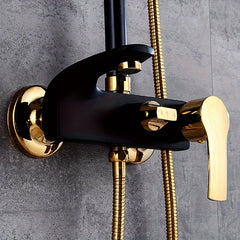 Vintage Gold & Black Shower System by Snagg A Shower Head