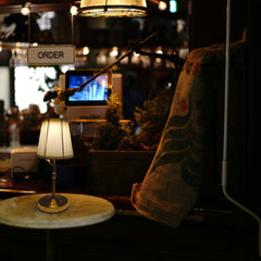 Rechargeable Antique Brass Lamp with Dimmer by Snagg A Table Lamp