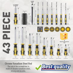 43-Piece Magnetic Screwdriver Set